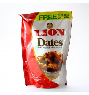 LION DATES 250 G BUY ONE GET ONE FREE